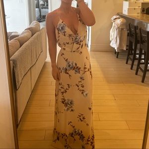 LUSH pink floral maxi dress